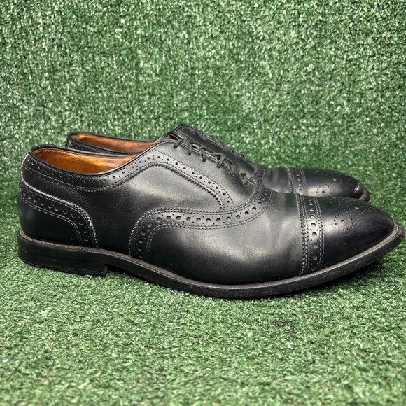 Allen Edmonds Strand Cap-Toe Oxford Leather Dress Shoes Black Mens 10.5 3E Wide main image 3